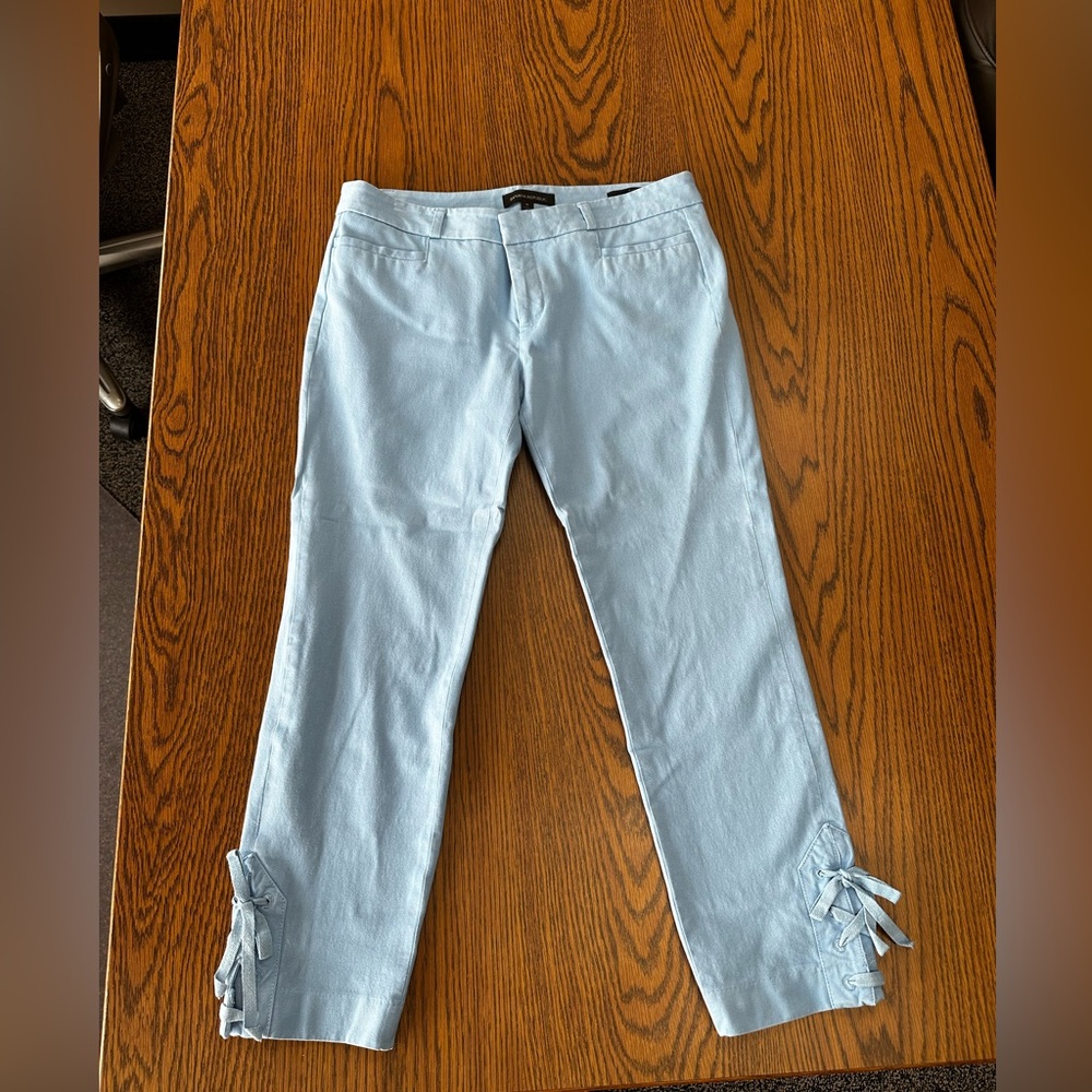 Banana Republic Sloan Light Sky Blue with bow at ankles